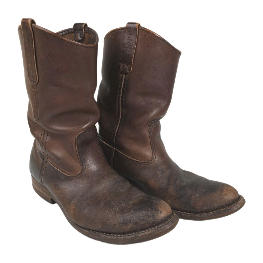 Red Wing Pecos 1155 Pull On Leather Boots Mens SIZE 10.5 D USA Cowboy Well Worn
